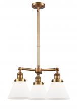 Innovations Lighting 207-BB-G41 - Cone - 3 Light - 22 inch - Brushed Brass - Stem Hung - Chandelier