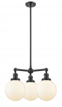 Innovations Lighting 207-OB-G201-8 - Beacon - 3 Light - 22 inch - Oil Rubbed Bronze - Stem Hung - Chandelier