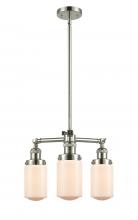 Innovations Lighting 207-PN-G311 - Dover - 3 Light - 17 inch - Polished Nickel - Stem Hung - Chandelier