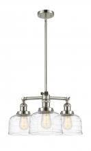 Innovations Lighting 207-PN-G713 - Bell - 3 Light - 22 inch - Polished Nickel - Stem Hung - Chandelier