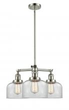 Innovations Lighting 207-PN-G72 - Bell - 3 Light - 22 inch - Polished Nickel - Stem Hung - Chandelier