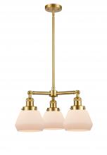 Innovations Lighting 207-SG-G171 - Fulton - 3 Light - 22 inch - Satin Gold - Stem Hung - Chandelier