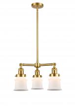 Innovations Lighting 207-SG-G181S - Canton - 3 Light - 18 inch - Satin Gold - Stem Hung - Chandelier