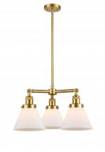 Innovations Lighting 207-SG-G41 - Cone - 3 Light - 22 inch - Satin Gold - Stem Hung - Chandelier