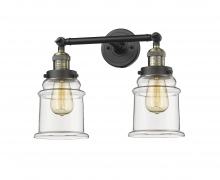Innovations Lighting 208-BAB-G182 - Canton - 2 Light - 17 inch - Black Antique Brass - Adjustable Bath Vanity Light