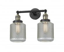 Innovations Lighting 208-BAB-G262 - Stanton - 2 Light - 16 inch - Black Antique Brass - Adjustable Bath Vanity Light