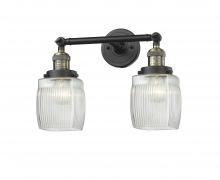 Innovations Lighting 208-BAB-G302 - Colton - 2 Light - 16 inch - Black Antique Brass - Adjustable Bath Vanity Light