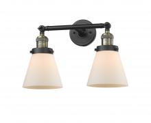 Innovations Lighting 208-BAB-G61 - Cone - 2 Light - 16 inch - Black Antique Brass - Adjustable Bath Vanity Light