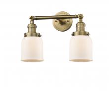 Innovations Lighting 208-BB-G51 - Bell - 2 Light - 16 inch - Brushed Brass - Adjustable Bath Vanity Light