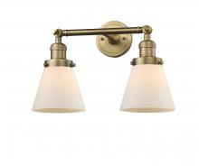 Innovations Lighting 208-BB-G61 - Cone - 2 Light - 16 inch - Brushed Brass - Adjustable Bath Vanity Light