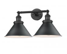 Innovations Lighting 208-BK-M10-BK - Briarcliff - 2 Light - 19 inch - Matte Black - Adjustable Bath Vanity Light