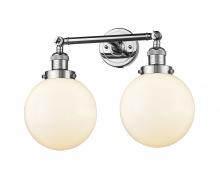 Innovations Lighting 208-PC-G201-8 - Beacon - 2 Light - 19 inch - Polished Chrome - Adjustable Bath Vanity Light