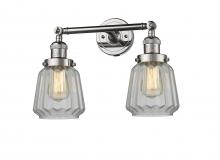 Innovations Lighting 208-PN-G142 - Chatham - 2 Light - 16 inch - Polished Nickel - Adjustable Bath Vanity Light