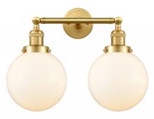 Innovations Lighting 208-SG-G201-8 - Beacon - 2 Light - 19 inch - Satin Gold - Adjustable Bath Vanity Light