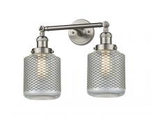Innovations Lighting 208-SN-G262 - Stanton - 2 Light - 16 inch - Brushed Satin Nickel - Adjustable Bath Vanity Light