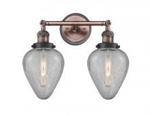 Innovations Lighting 208BP-ACBK-G165 - Geneseo - 2 Light - 17 inch - Antique Copper - Adjustable Bath Vanity Light