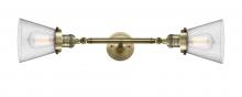 Innovations Lighting 208L-AB-G64 - Cone - 2 Light - 6 inch - Antique Brass - Adjustable Bath Vanity Light