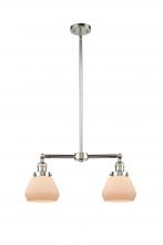 Innovations Lighting 209-PN-G171 - Fulton - 2 Light - 21 inch - Polished Nickel - Stem Hung - Adjustable Island Light