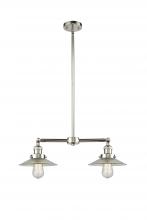 Innovations Lighting 209-PN-G2 - Halophane - 2 Light - 21 inch - Polished Nickel - Stem Hung - Adjustable Island Light