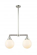 Innovations Lighting 209-PN-G201-8 - Beacon - 2 Light - 25 inch - Polished Nickel - Stem Hung - Adjustable Island Light