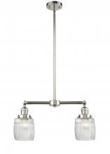 Innovations Lighting 209-PN-G302 - Colton - 2 Light - 22 inch - Polished Nickel - Stem Hung - Adjustable Island Light