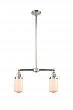 Innovations Lighting 209-PN-G311 - Dover - 2 Light - 21 inch - Polished Nickel - Stem Hung - Adjustable Island Light
