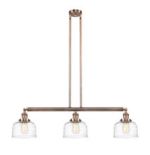 Innovations Lighting 213-AC-G713 - Bell - 3 Light - 41 inch - Antique Copper - Stem Hung - Adjustable Island Light