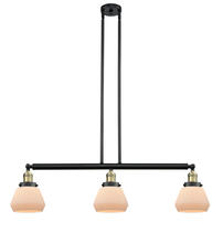 Innovations Lighting 213-BAB-G171 - Fulton - 3 Light - 39 inch - Black Antique Brass - Stem Hung - Adjustable Island Light