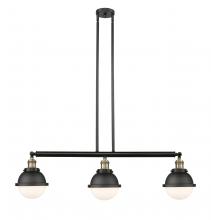 Innovations Lighting 213-BAB-HFS-61-BK - Hampden - 3 Light - 40 inch - Black Antique Brass - Stem Hung - Adjustable Island Light