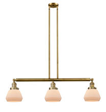 Innovations Lighting 213-BB-G171 - Fulton - 3 Light - 39 inch - Brushed Brass - Stem Hung - Adjustable Island Light