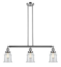 Innovations Lighting 213-PN-G182 - Canton - 3 Light - 39 inch - Polished Nickel - Stem Hung - Adjustable Island Light