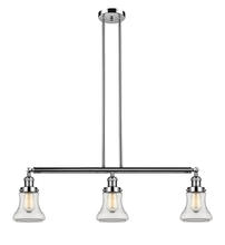 Innovations Lighting 213-PN-G192 - Bellmont - 3 Light - 39 inch - Polished Nickel - Stem Hung - Adjustable Island Light