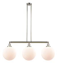 Innovations Lighting 213-PN-G201-12 - Beacon - 3 Light - 44 inch - Polished Nickel - Stem Hung - Adjustable Island Light