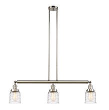 Innovations Lighting 213-PN-G513 - Bell - 3 Light - 38 inch - Polished Nickel - Stem Hung - Adjustable Island Light