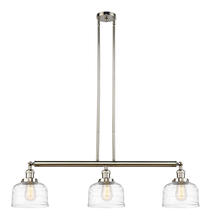 Innovations Lighting 213-PN-G713 - Bell - 3 Light - 41 inch - Polished Nickel - Stem Hung - Adjustable Island Light