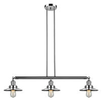 Innovations Lighting 213-PN-M1 - Railroad - 3 Light - 41 inch - Polished Nickel - Stem Hung - Adjustable Island Light