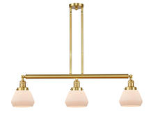 Innovations Lighting 213-SG-G171 - Fulton - 3 Light - 39 inch - Satin Gold - Stem Hung - Adjustable Island Light