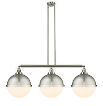 Innovations Lighting 213-SN-HFS-121-SN - Hampden - 3 Light - 45 inch - Brushed Satin Nickel - Stem Hung - Adjustable Island Light