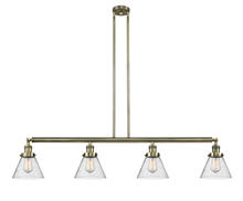 Innovations Lighting 214-AB-G44 - Cone - 4 Light - 52 inch - Antique Brass - Stem Hung - Adjustable Island Light