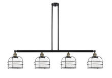 Innovations Lighting 214-BAB-G71-CE - Bell Cage - 4 Light - 53 inch - Black Antique Brass - Stem Hung - Adjustable Island Light