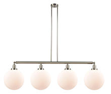 Innovations Lighting 214-PN-G201-12 - Beacon - 4 Light - 56 inch - Polished Nickel - Stem Hung - Adjustable Island Light