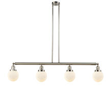 Innovations Lighting 214-PN-G201-6 - Beacon - 4 Light - 51 inch - Polished Nickel - Stem Hung - Adjustable Island Light
