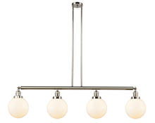 Innovations Lighting 214-PN-G201-8 - Beacon - 4 Light - 53 inch - Polished Nickel - Stem Hung - Adjustable Island Light
