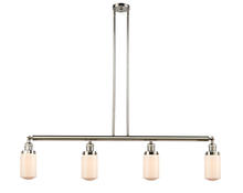 Innovations Lighting 214-PN-G311 - Dover - 4 Light - 49 inch - Polished Nickel - Stem Hung - Adjustable Island Light
