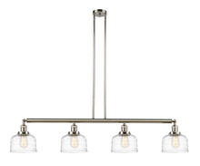 Innovations Lighting 214-PN-G713 - Bell - 4 Light - 53 inch - Polished Nickel - Stem Hung - Adjustable Island Light