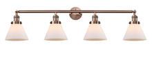 Innovations Lighting 215-AC-G41 - Cone - 4 Light - 44 inch - Antique Copper - Adjustable Bath Vanity Light