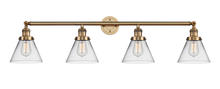 Innovations Lighting 215-BB-G42 - Cone - 4 Light - 44 inch - Brushed Brass - Adjustable Bath Vanity Light