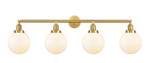 Innovations Lighting 215-SG-G201-8 - Beacon - 4 Light - 44 inch - Satin Gold - Adjustable Bath Vanity Light