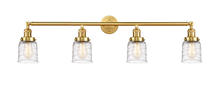 Innovations Lighting 215-SG-G513 - Bell - 4 Light - 42 inch - Satin Gold - Adjustable Bath Vanity Light