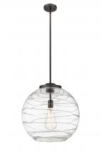 Innovations Lighting 221-1S-OB-G1213-18 - Athens Deco Swirl - 1 Light - 18 inch - Oil Rubbed Bronze - Stem Hung - Pendant